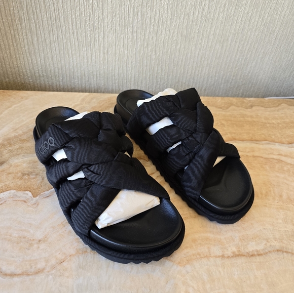 Jimmy Choo Sandals Black MSRP $595 Jimmy Choo Kes Slide Sandals - Picture 5 of 17